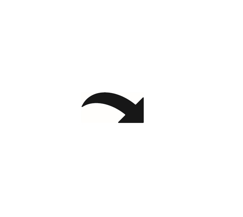 Right Hand Black Arrow 70x35mm