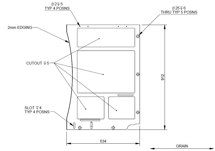 Read more about UN5 MADRID FRIDGE L/H CHEEK product image