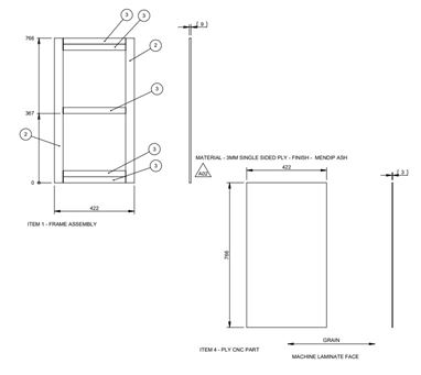 EV1 Adamo 75-4DL Gas Locker Front Panel