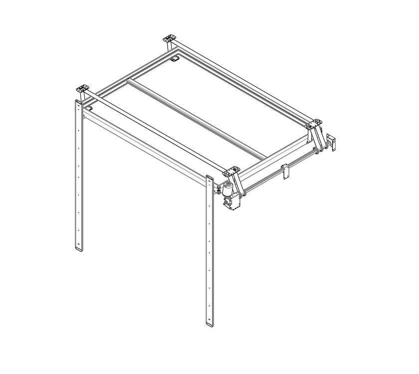 EV1 1350MM WIDE DROP DOWN BED MECH. WITH FRAME