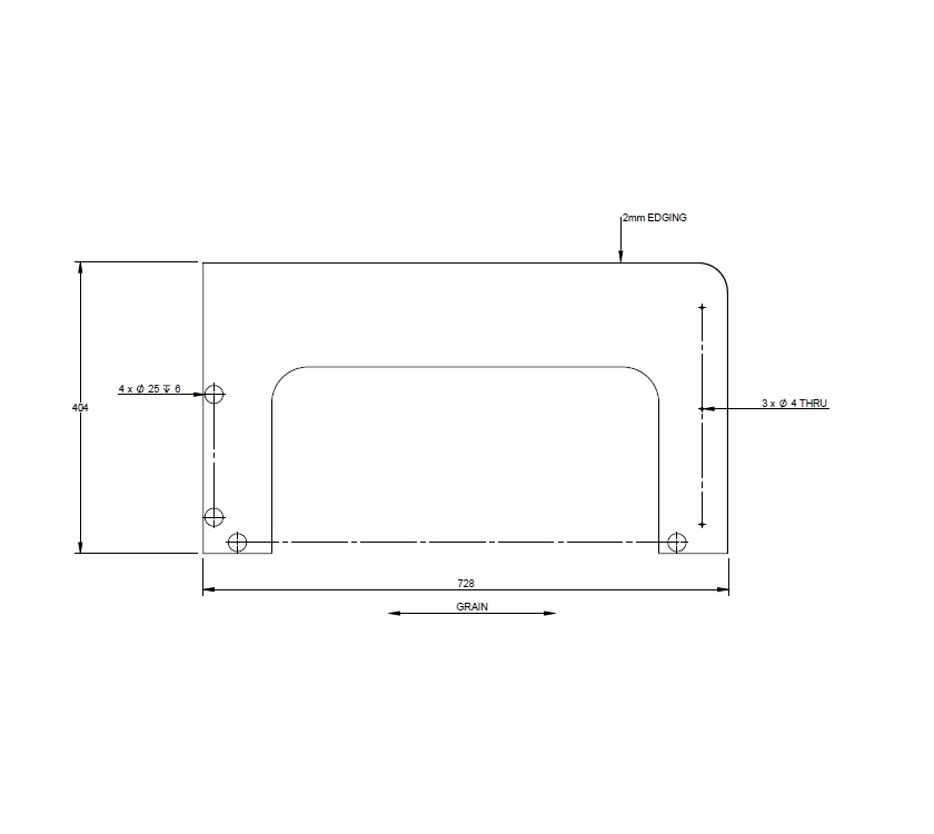 AG2 STD OS FRONT BUNK END