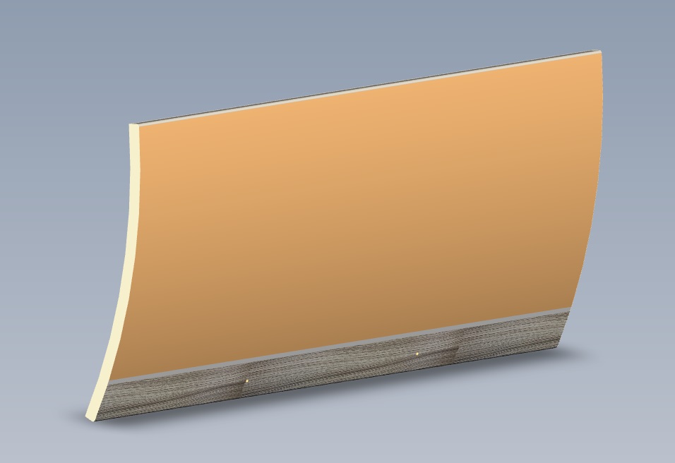 UN5 STD CURVED LOCKER DOOR 870mm