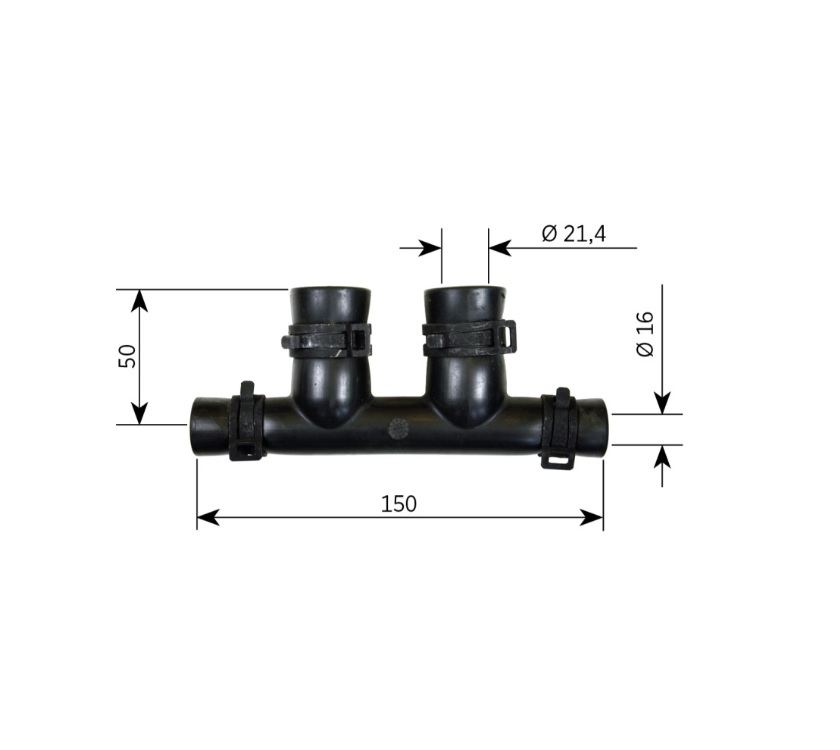 16mm Alde Double T Connector to 22mm