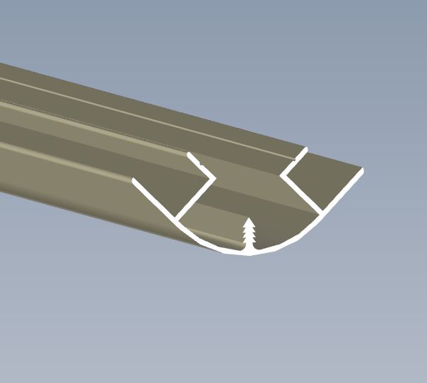 2B Plastic Extrusion - Cashmere - 1960mm