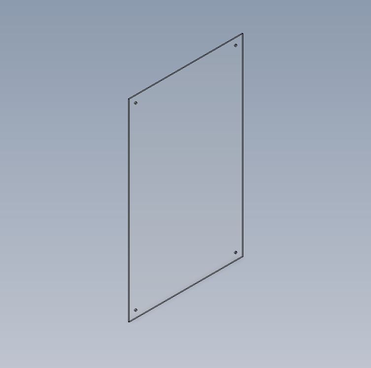 UN5 Mid Washroom Cupboard Mirror 702x413mm w/ Holes