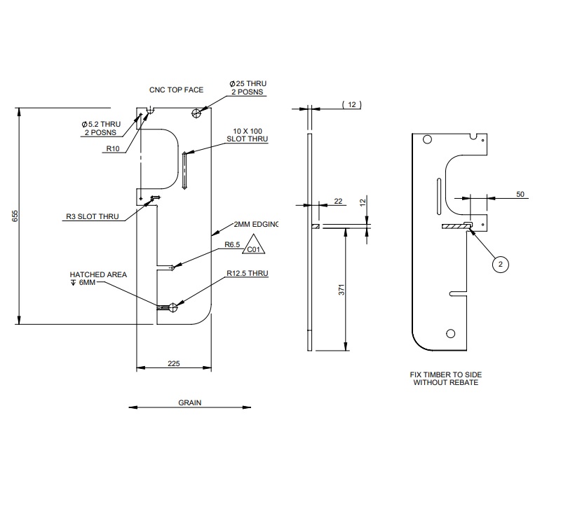 Adamo 75-4DL DDB O/S Housing R/H End