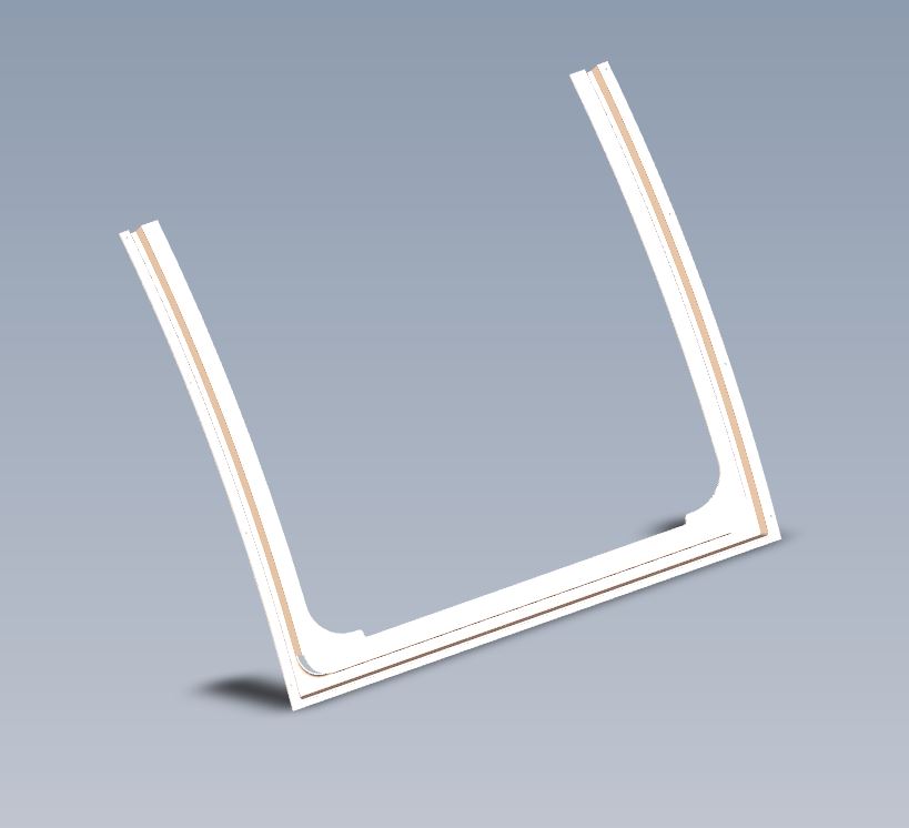 UN5 AG2 Big Bear Front Window Lower Moulding Rail & Blind