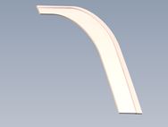 UN5 Front O/S Window Cover Blind Rail Spacer