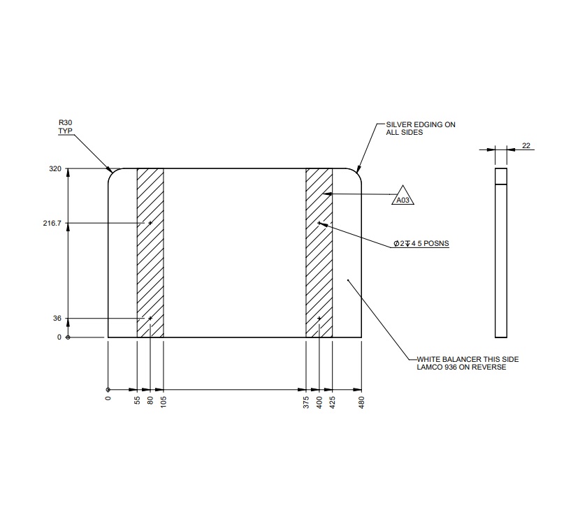 UN5 STD KITCHEN WORK TOP EXTENSION