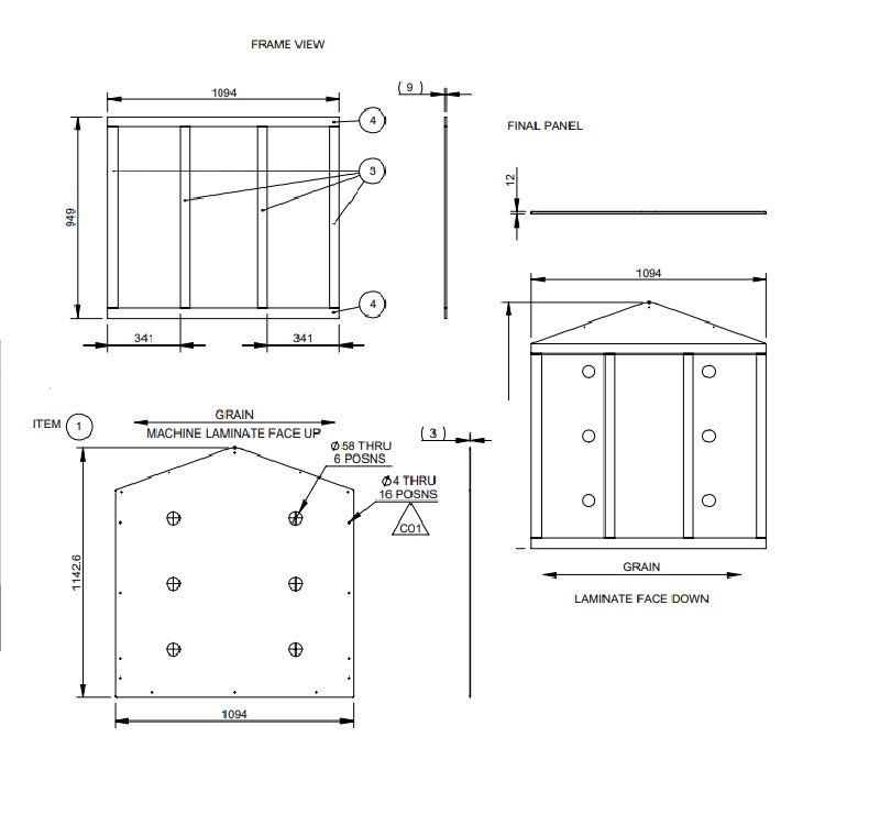 Adamo 694 DDB Decorative Wood Panel