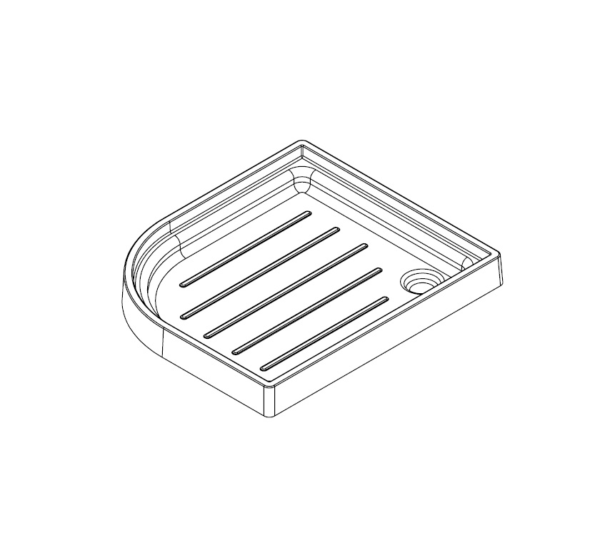 Read more about DY1 D4-4 N/S Rear Shower Tray White product image