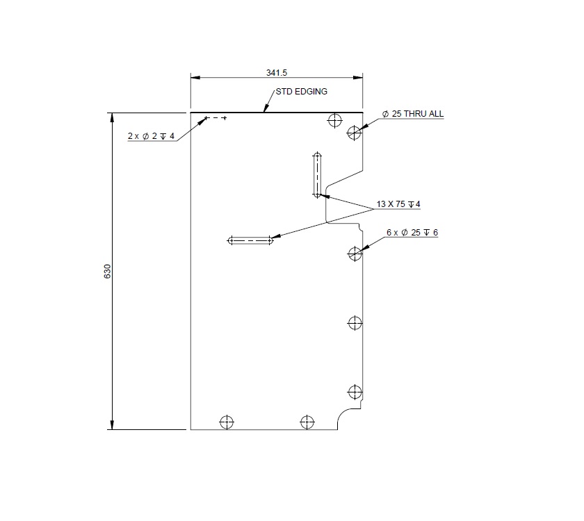 AG2 STD BEDROOM ROBE OS LOWER FASCIA