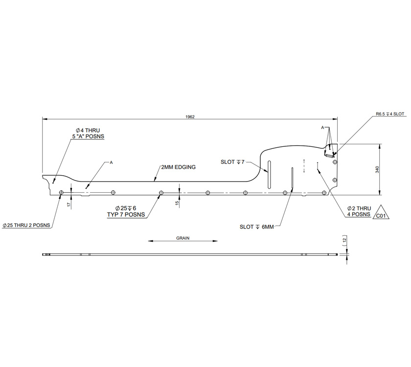 PSR STD N/S Front Locker L/H Full Height End (12mm)