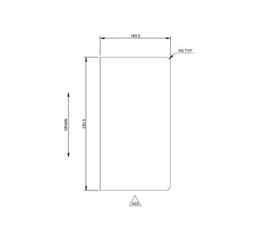 AG2 STD MID WASHROOM SLIDING DOOR CHEEK COVER