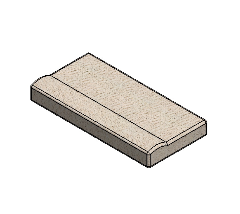 UN5 Front Base Cushion 1250x620x140/165mm Temple