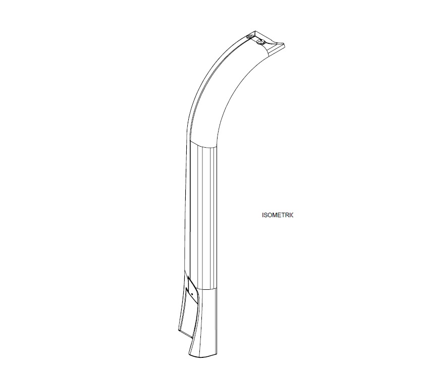 UN5 STD Rear O/S Upright Moulding