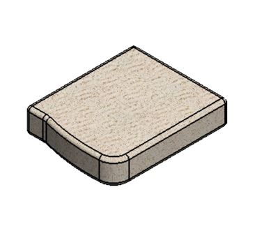 UN5 Madrid Dinette L/H Base Cushion - Temple