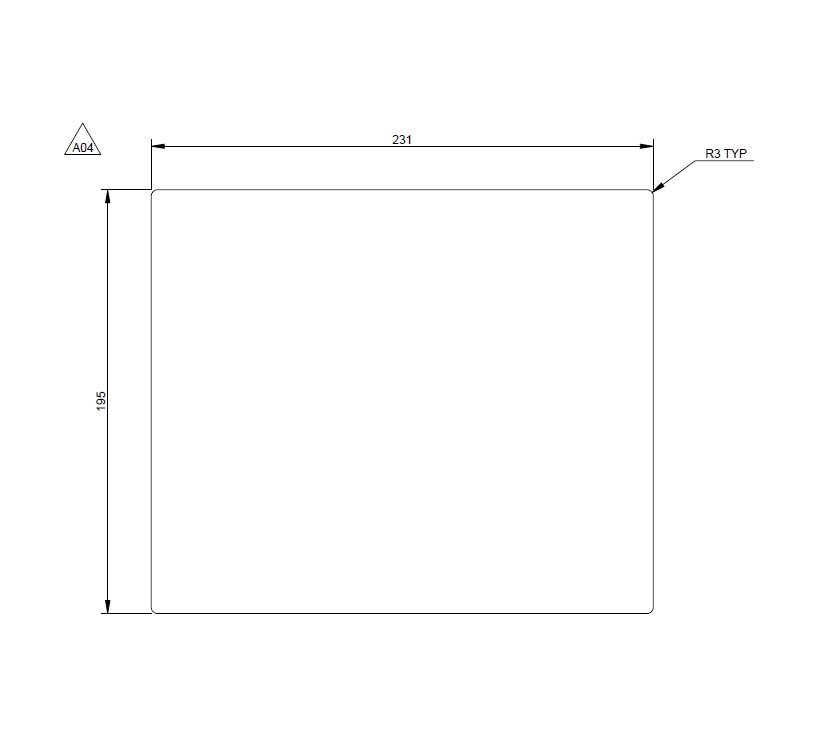 Read more about STD Perspex Sideboard Shelf 231x195x4mm product image