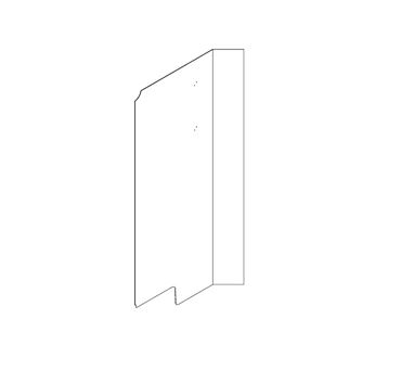 EV1 75-4DL Shower Wall R/H SIde