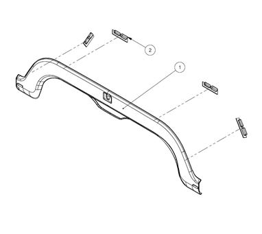 STD O/S Caravan Twin Axle Wheel Spat