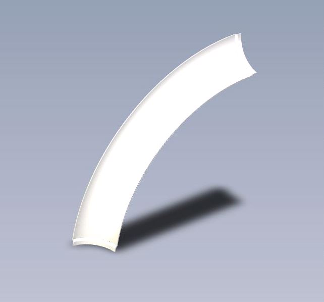 Rear Curved Corner Coving - White