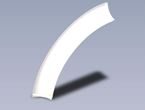 Rear Curved Corner Coving - White