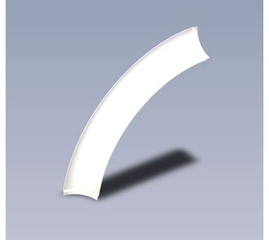 Rear Curved Corner Coving - White