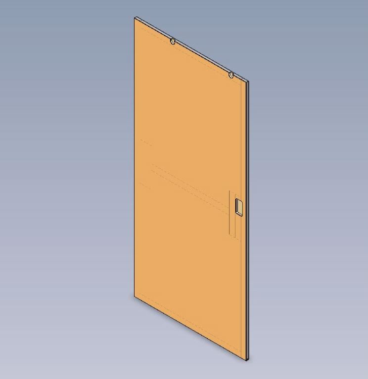 AG2 STD REAR WASHROOM SLIDING DOOR