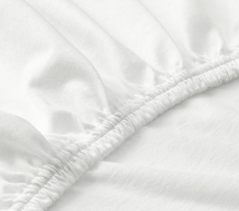 White Fitted Bed Sheet - 2'4" W x 6'3" L Single Bed