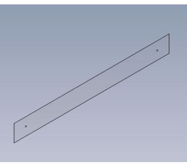 Mirror 920 x 100 x 3mm w/ Holes (Plastic)
