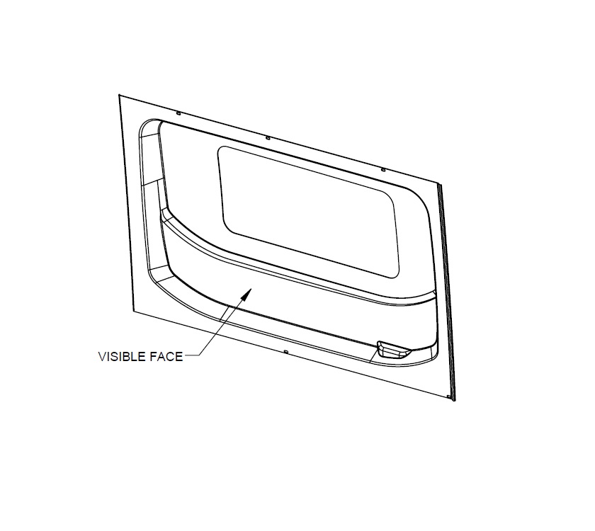 ER1 Endeavour B62 Rear O/S Side Wall Moulding
