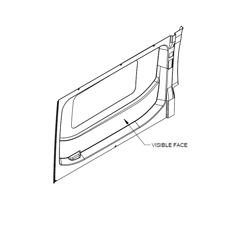 ER1 Endeavour B62 Rear N/S Side Wall Moulding