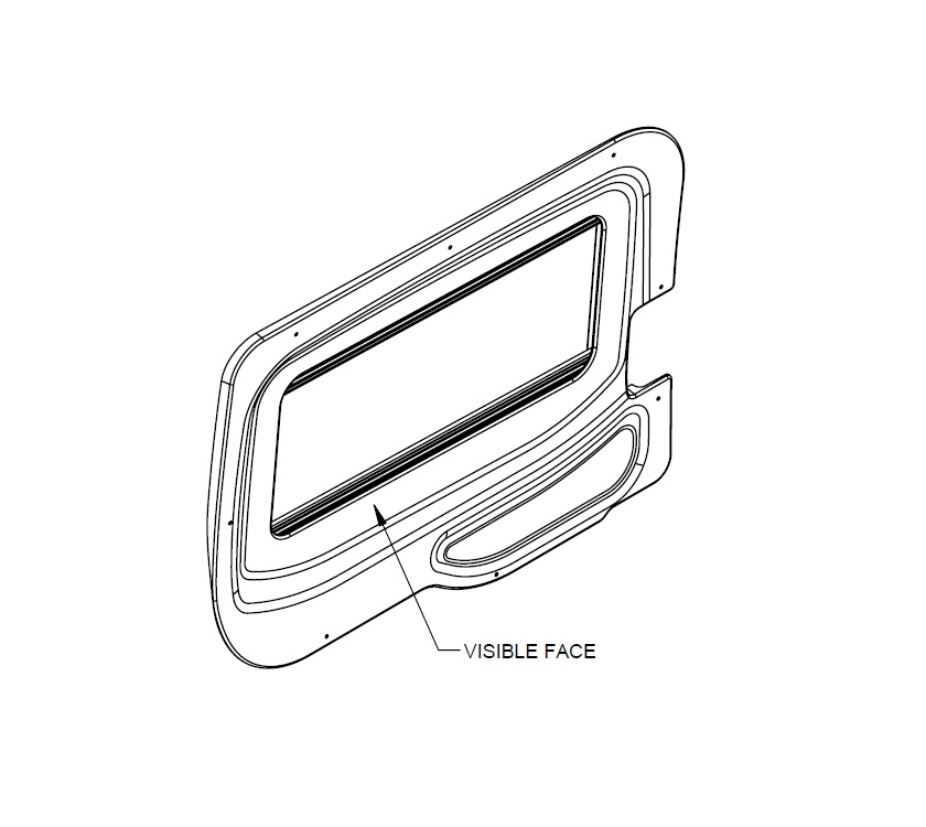 ER1 Endeavour Sliding Door Top Moulding w/ Window Aperture (including blind & fly screen)