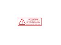 Alora Microwave Warning Label 90 x 30MM