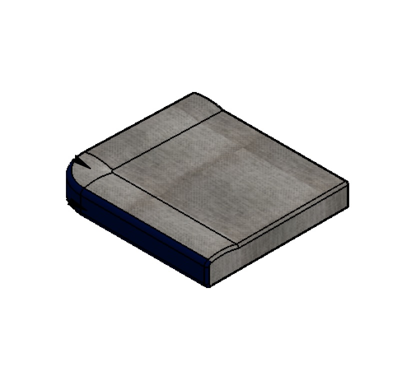 ER1 Endeavour B64 O/S Front Seat Base Cushion - Apollo