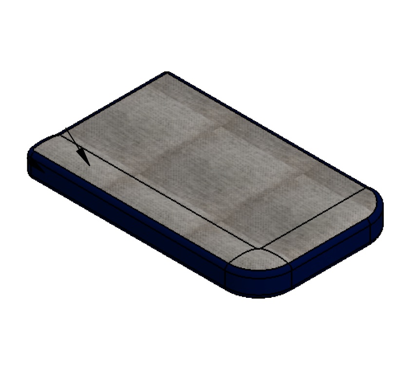 ER1 Endeavour B64  N/S Seat Base Cushion - Apollo