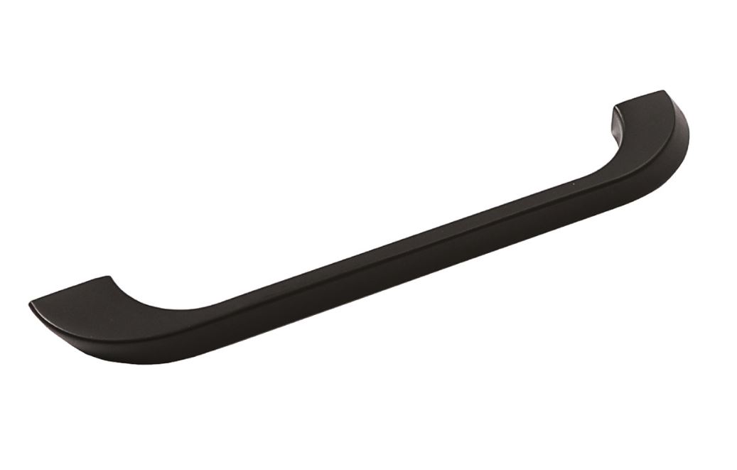 Matte black 160mm curved handle