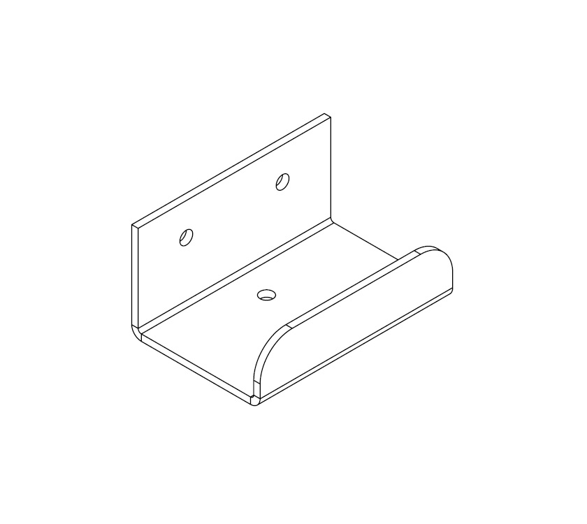 ER1 B64 N/S BUNK SUPPORT BRACKET 60x40x30mm