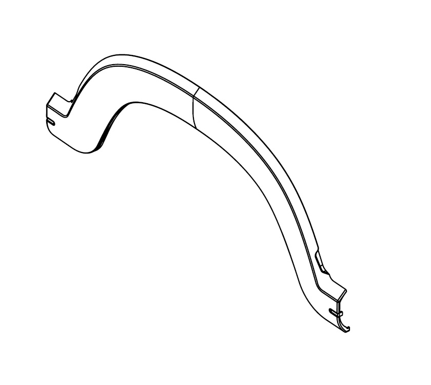 SINGLE AXLE CARAVAN WHEEL SPAT - OUTER PART