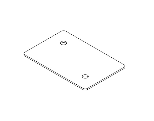 ADR 60-2 75-4DL Worktop Heat Shield Retrofit - 55x36mm Black