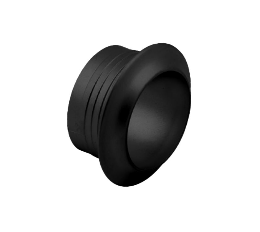Read more about Push Button Rosette - Matt Black - 16mm Door Thickness, 10.7mm deep, 24.5mm width product image