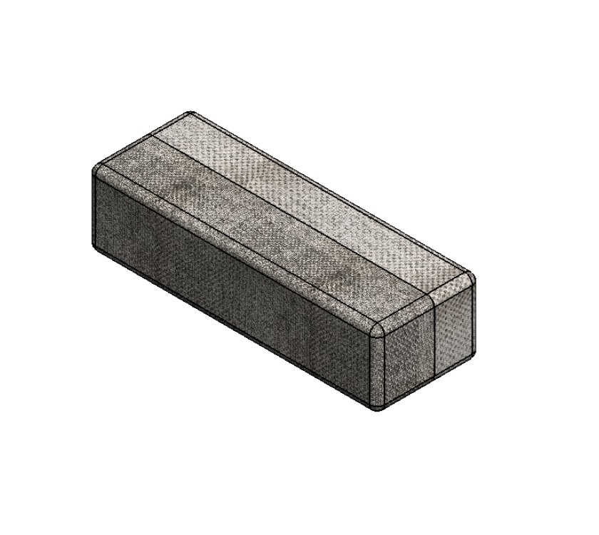 PSR Dinette O/S Narrow Seat Base Cushion Goldhawk