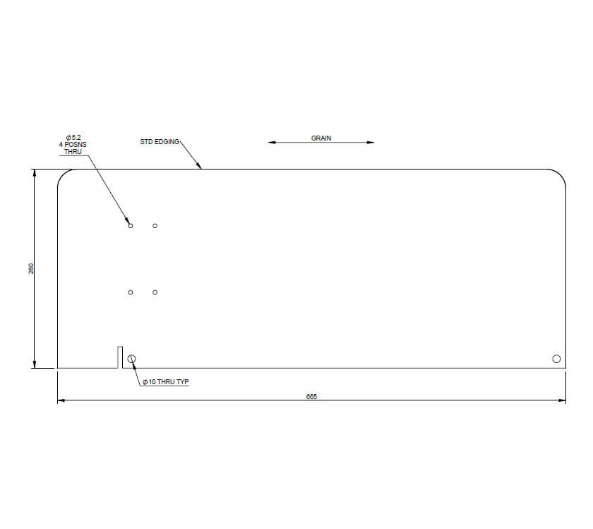 AE2 706 Bed Fallout Flap Middle