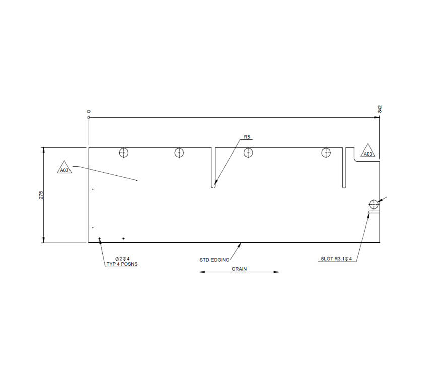 AH3 79-2 Rear TC Washroom Vanity Unit L/H End