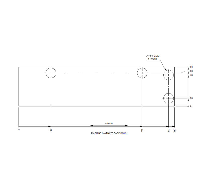 AH3 79-2 Rear TC Washroom Vanity Unit Footer