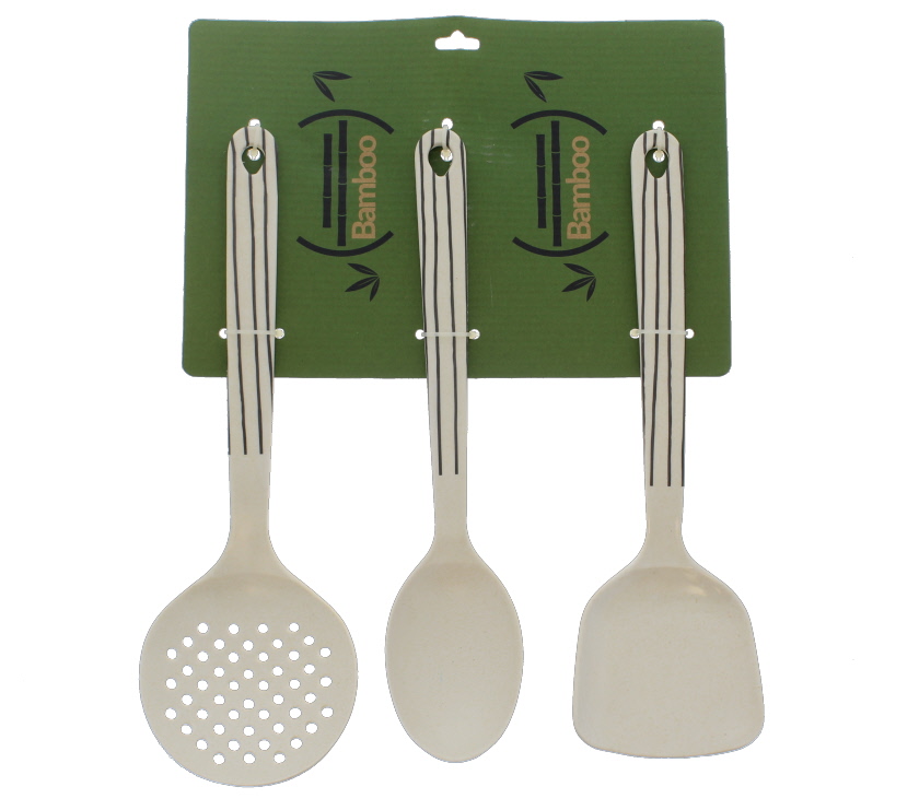 Bamboo Cooking Utensil Set - Linear