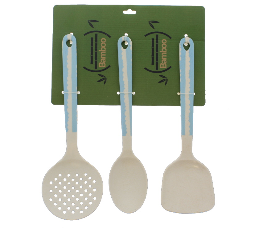 Bamboo Cooking Utensil Set - Blue Sky