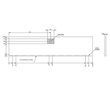 FLAT DOOR 235 X 1020 X 15 NABUCCO CHERRY