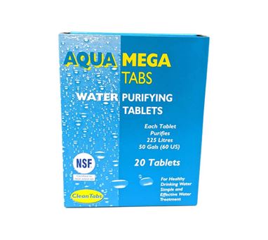 Aqua Mega Tabs, Water Purifying Tablets x20