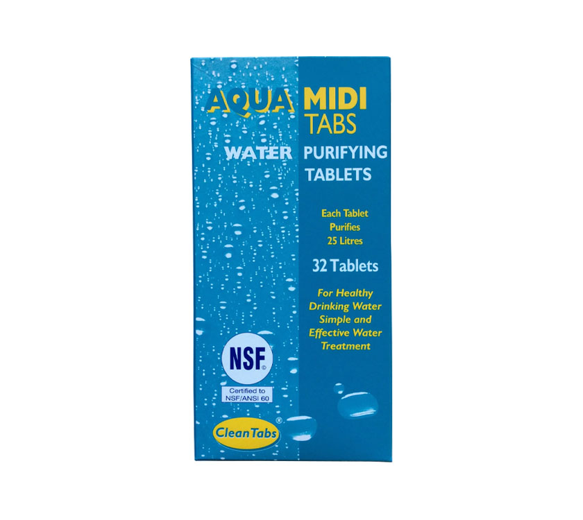 Aqua Midi Tabs, Water Purifying Tablets x32